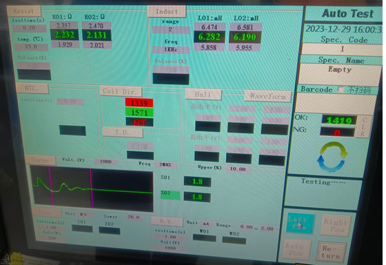 Statorproefmachine voor gelijkstroommotoren met pneumatische bevestiging leverancier