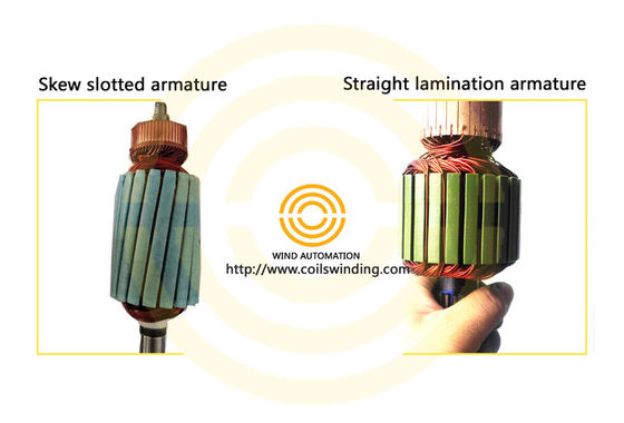 Conventioneel Commutator Coil Armature Dual Flyer Winding Machine voor permanente magneet rechtstroommotoren leverancier